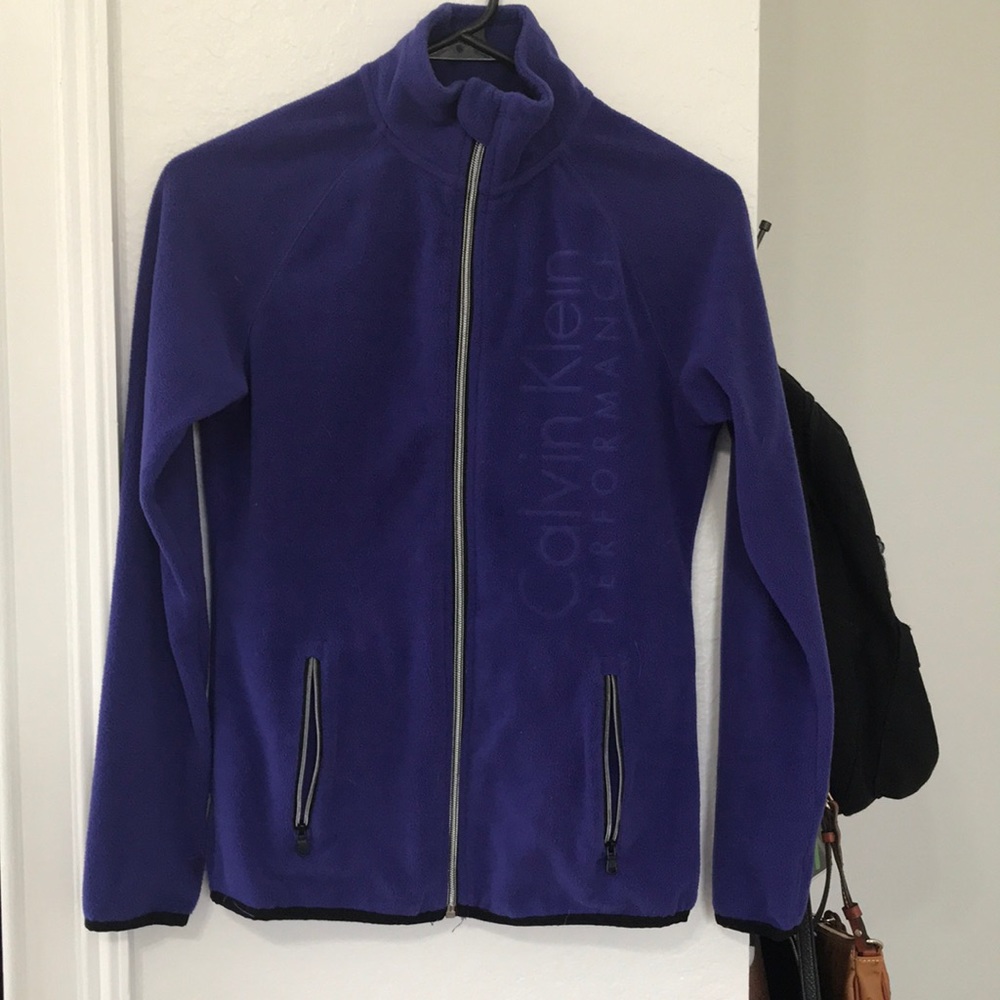 Purple Calvin Klein athletic jacket size XS